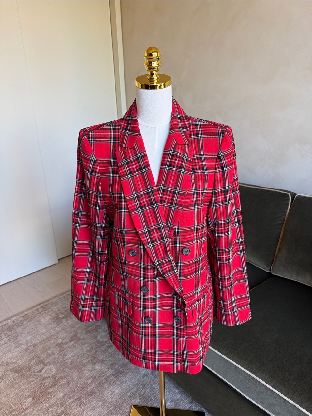 J. Crew Plaid Blazer Jacket Size 16 Tartan Holiday Christmas Check
